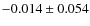 $-0.014\pm0.054$