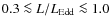 $0.3\la L/L_{\rm Edd}\la 1.0$