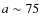 $a\sim75$