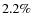 $2.2\%$