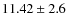 $11.42\pm2.6$