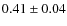 $0.41\pm0.04$