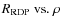 $R_{\rm RDP}~ {\rm vs.}~ \rho$