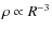 $\rho\propto R^{-3}$