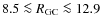 $8.5\la {R}_{\rm GC}\la 12.9$