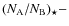 $(N_{\rm A}/N_{\rm B}) _{\star}-$