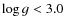 $\log{g} < 3.0$