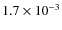 $1.7\times10^{-3}$