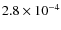 $2.8\times10^{-4}$