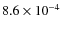 $8.6\times10^{-4}$