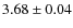 $ 3.68 \pm 0.04 $