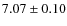 $ 7.07 \pm 0.10 $