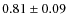 $ 0.81 \pm 0.09 $