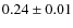 $ 0.24 \pm 0.01 $