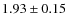 $1.93\pm0.15$
