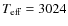$T_{\rm {eff}} = 3024$