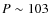 $P \sim 103$