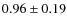 $0.96\pm0.19$