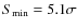 $S_{\rm
min} = 5.1\sigma$