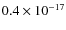 $0.4\times 10^{-17}$
