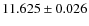 $11.625\pm0.026$
