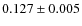 $0.127\pm0.005$