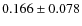 $0.166\pm0.078$
