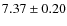 $7.37\pm 0.20 $