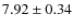 $7.92\pm0.34$