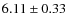 $6.11\pm0.33$