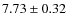 $7.73\pm0.32$
