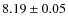 $8.19\pm0.05$