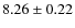 $8.26\pm0.22$