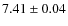 $7.41\pm0.04$