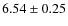 $6.54\pm0.25$
