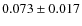 $0.073\pm0.017$