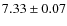 $7.33\pm0.07$