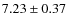 $7.23\pm0.37$