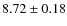 $8.72\pm0.18$