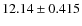 $12.14\pm0.415$