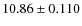 $10.86\pm0.110$