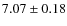 $7.07\pm0.18$