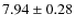 $7.94\pm0.28$