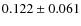 $0.122\pm0.061$