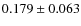 $0.179\pm0.063$