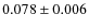 $0.078\pm0.006$