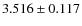 $3.516\pm0.117$