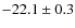 $-22.1\pm0.3$