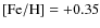 $\rm {[Fe/H] = +0.35}$