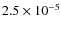 $2.5\times10^{-5}$